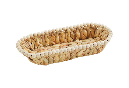 Hyacinth Beaded Bread Basket