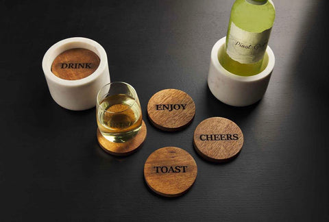 Wine Cooler & Coaster Set