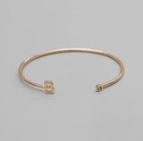 Initial Gold Cuff Bracelet