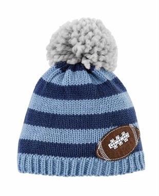 Blue Football Knit Hat