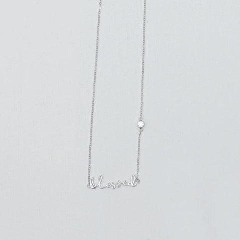 Blessed Script Necklace