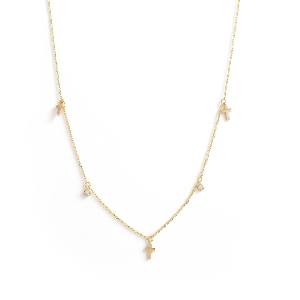 Kate Cross Necklace - Gold