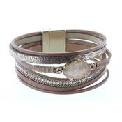 Brown Druzy Magnetic Bracelet