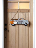 Fall/Christmas Truck Reversible Door Sign