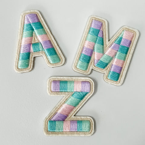 Embroidered Pastel Letters