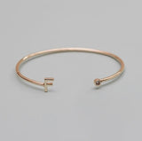 Initial Gold Cuff Bracelet