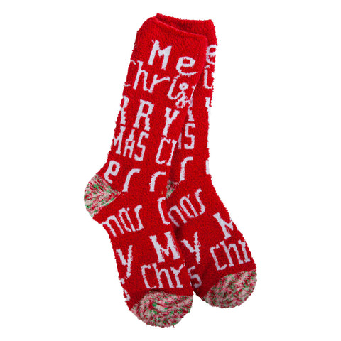 Merry Christmas Cozy Crew Socks