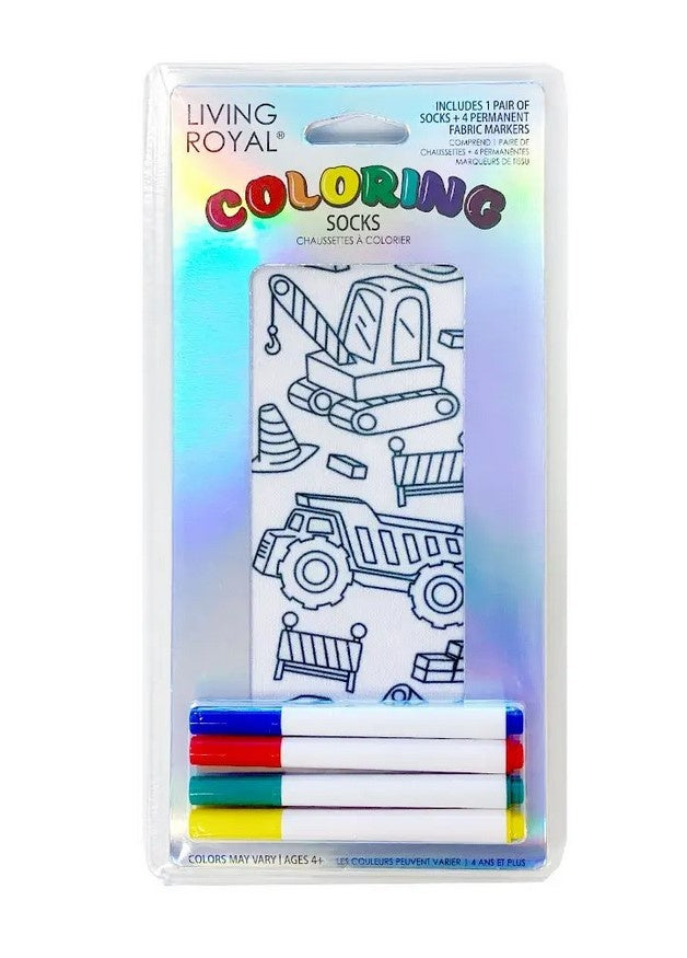 Tractor Zone Coloring Socks