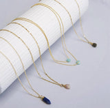 Lily Necklace - Lapis Lazuli