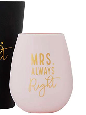 Mrs Always Right Silicone Wine Glass