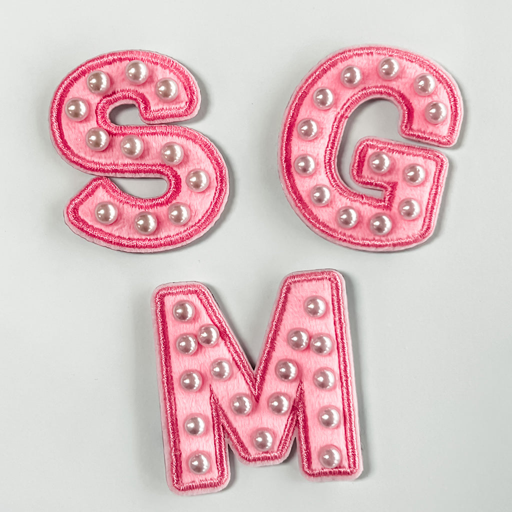 Bubbly Pink Pearl Letters
