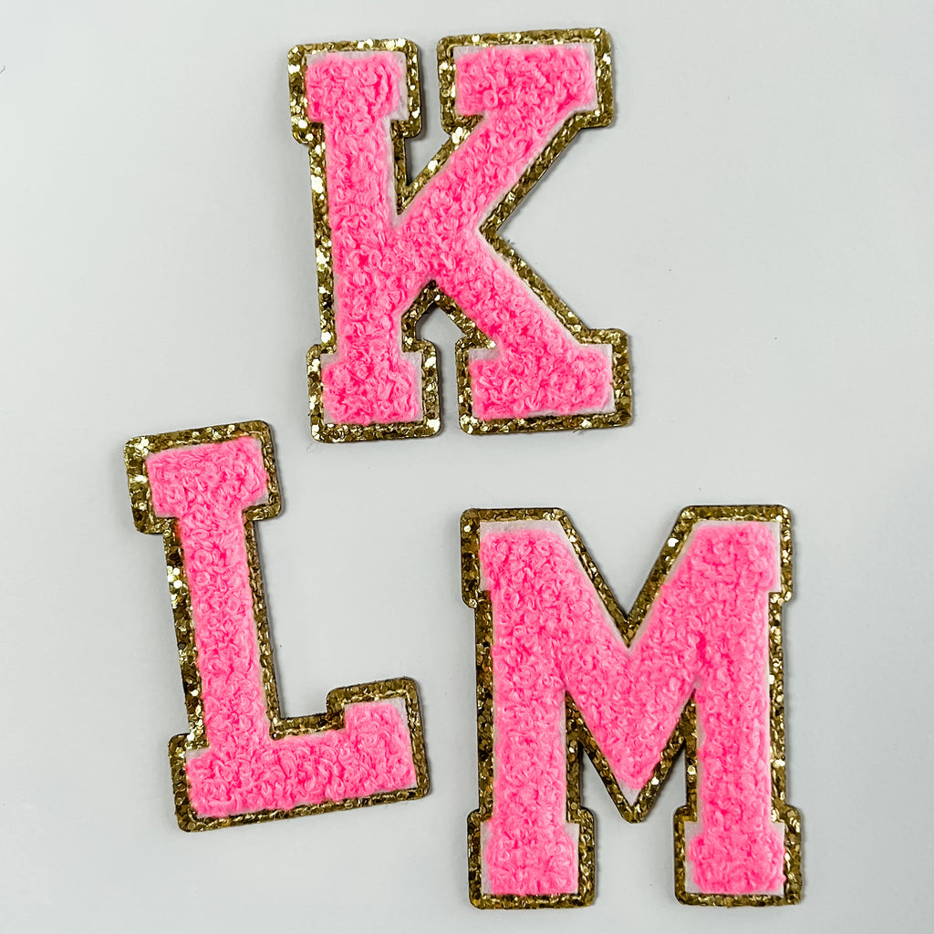 Bright Pink Varsity Letters