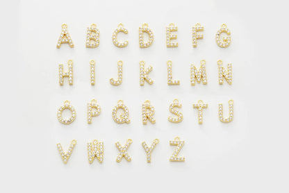 Gold Shimmer Letter Necklace