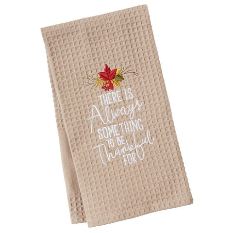 Something To Be Thankful For Waffle Weave Tea Towel