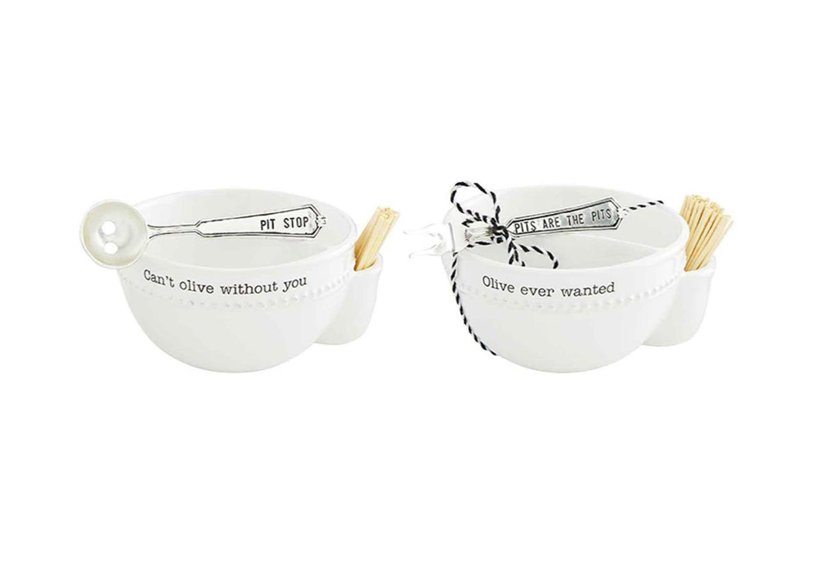 Olive Pit Bowl Set