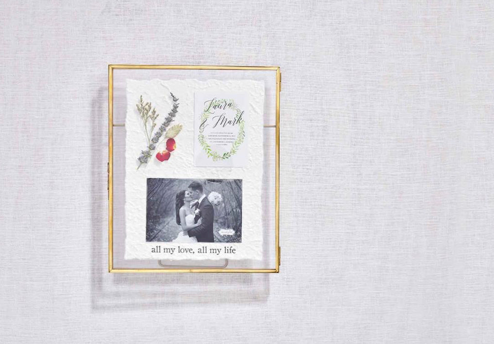 Wedding Keepsake Brass Frame