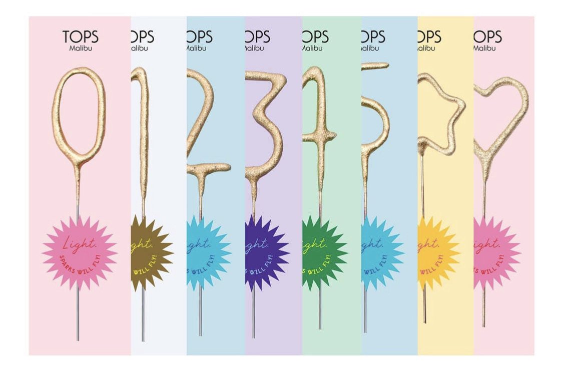Mini Golden Sparkler Candle (0-9)