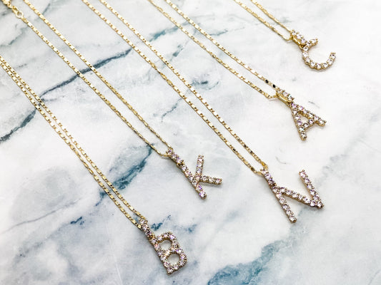 CZ Initial Necklace