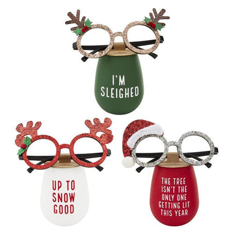 Christmas Glass & Specs Set