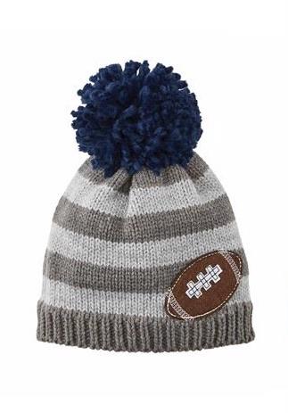 Grey Football Knit Hat