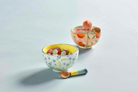 Floral Fruit Dip Bowl Set