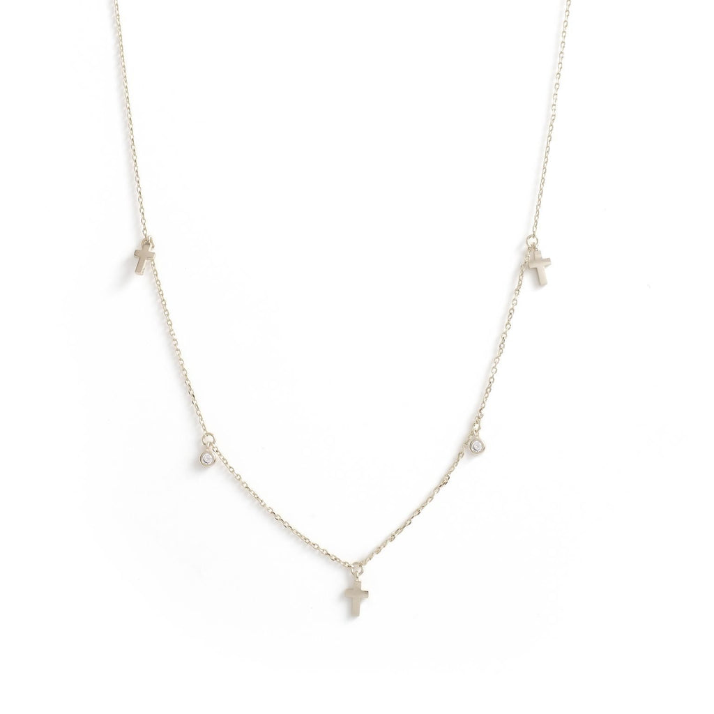 Kate Cross Necklace - Silver