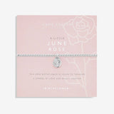 Birthflower A Little June Rose Bracelet | Silver