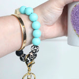 Silicone Beaded Keychain Keyring