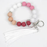 Silicone Beaded Keychain Keyring